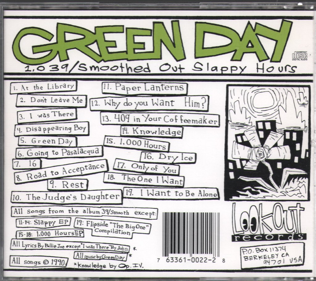 Green Day - 1,039/Smoothed Out Slappy Hours - Cd