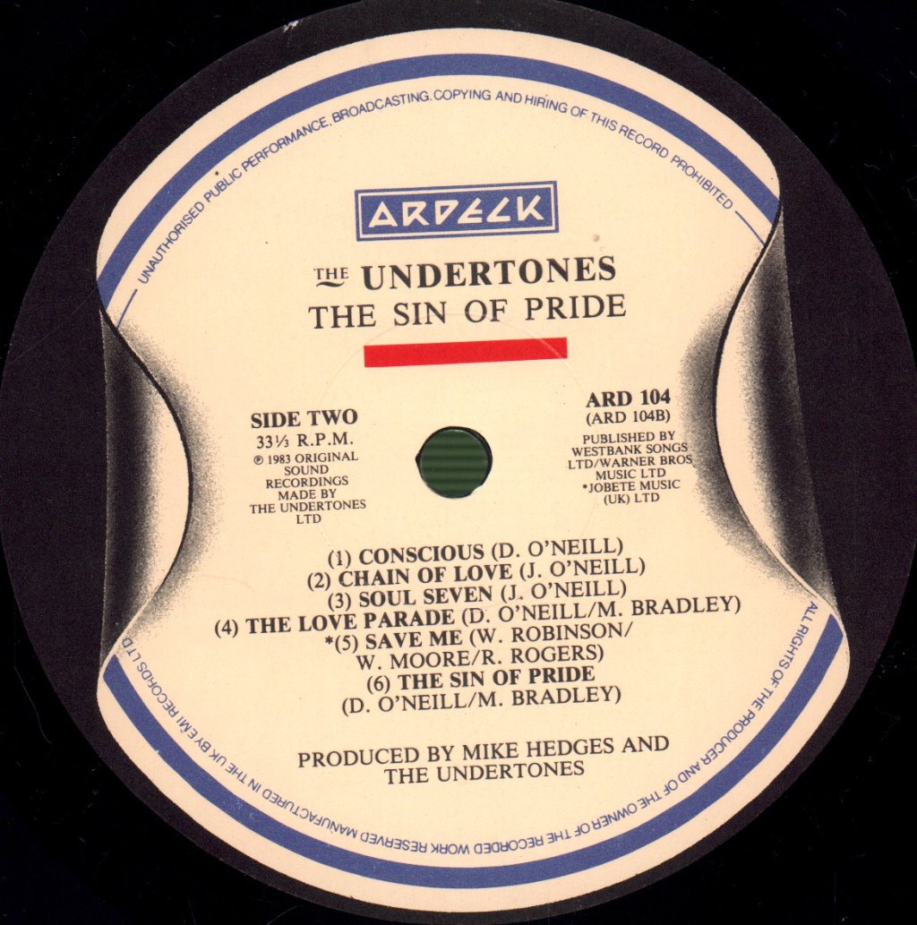 Undertones - Sin Of Pride - Lp