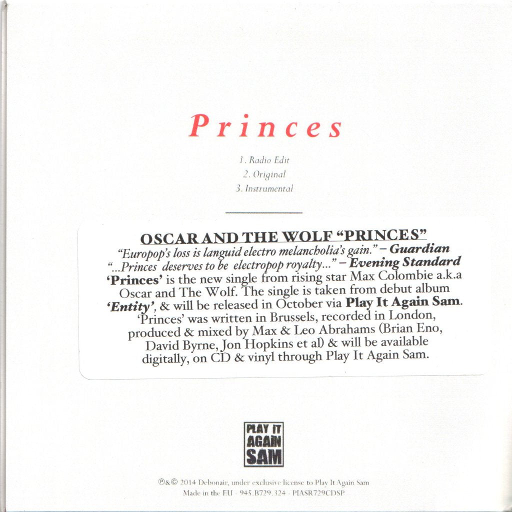 Oscar And The Wolf - Princes - Cdr
