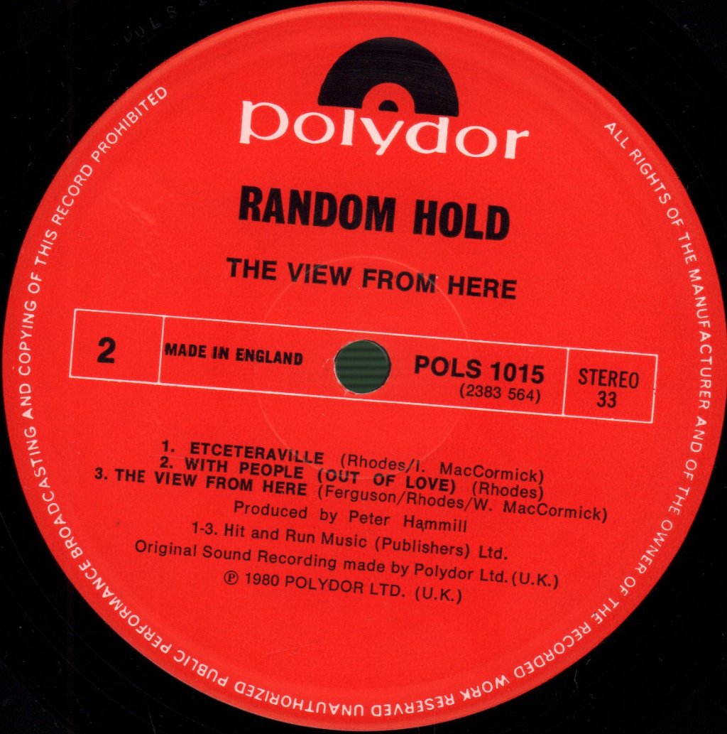Random Hold - View From Here - Lp
