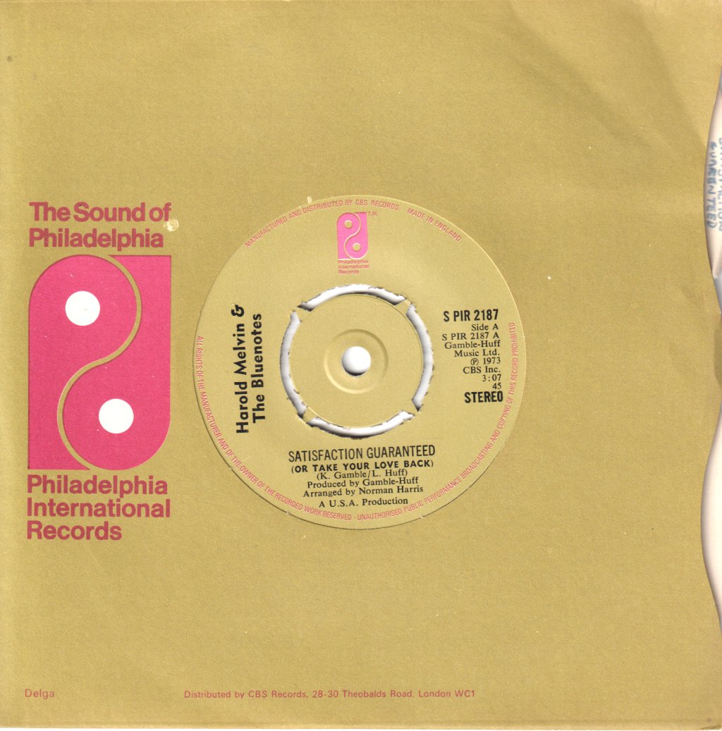 Harold Melvin And The Blue Notes - Satisfaction Guaranteed - 7 Inch