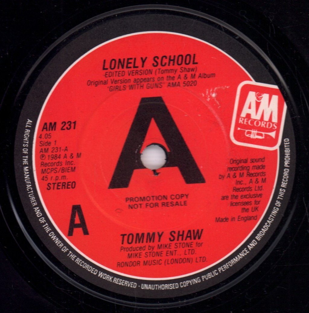 Tommy Shaw - Lonely School - 7 Inch