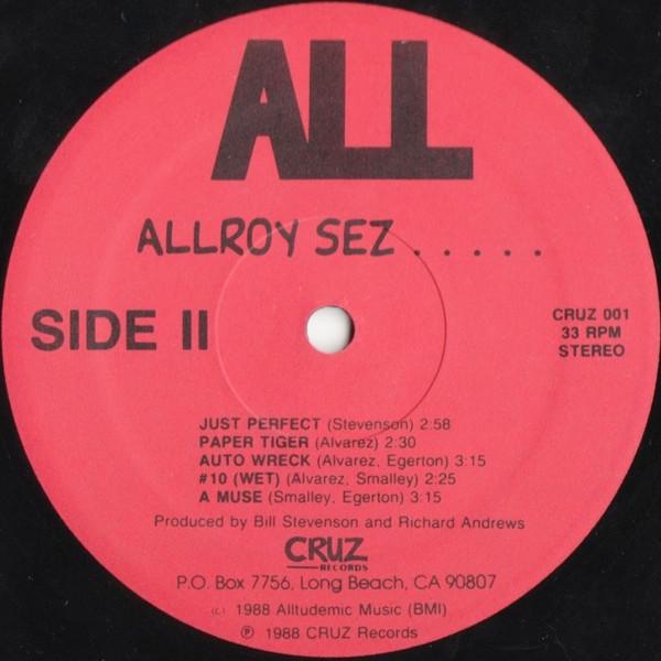 All - Allroy Sez ..... - Lp