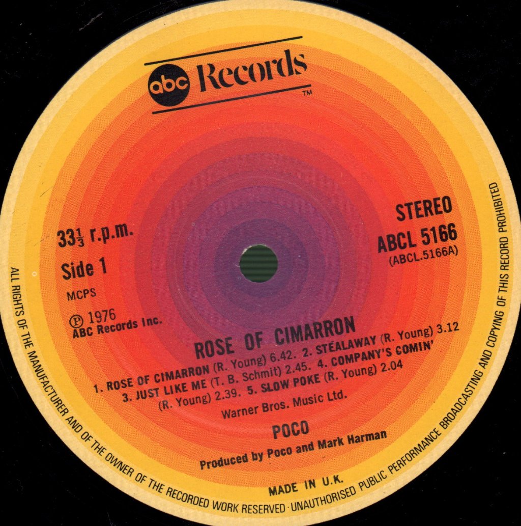 Poco - Rose Of Cimarron - Lp