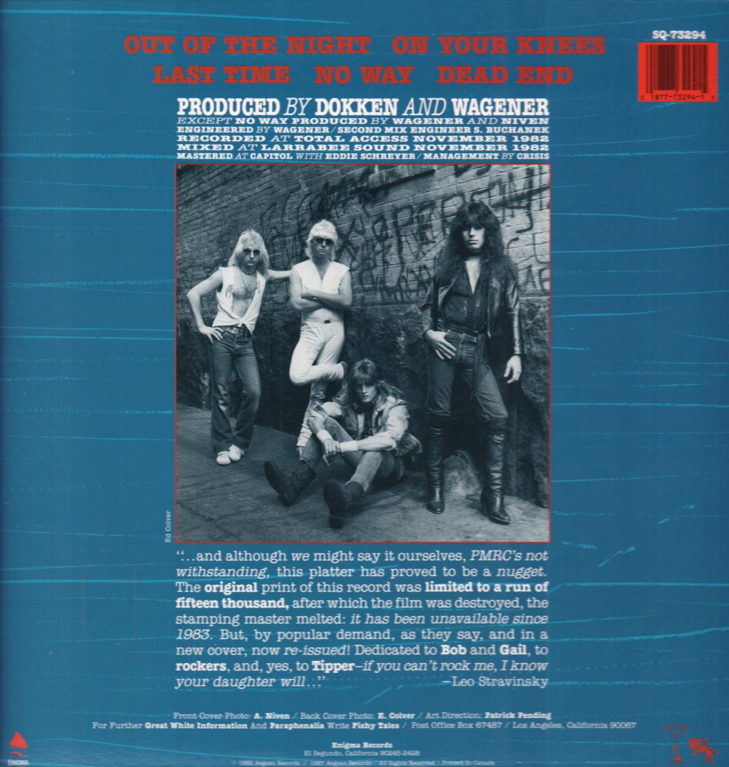 Great White - On Your Knees the first lp - Lp