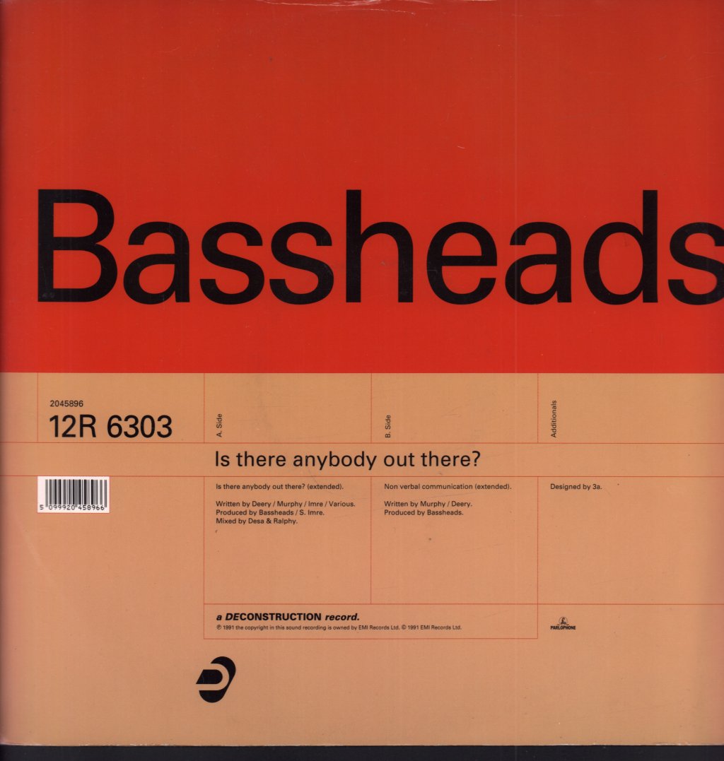 Bassheads - Is There Anybody Out There? - 12 Inch
