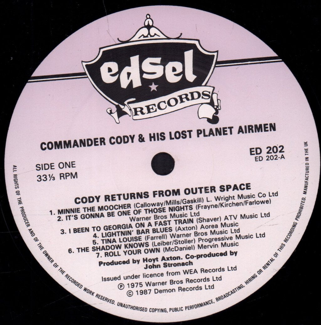 Commander Cody And His Lost Planet Airmen - Cody Returns From Outer Space - Lp