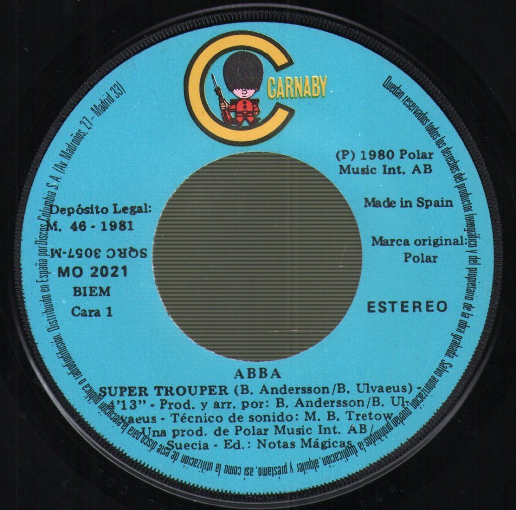 ABBA - Super Trouper / The Piper - 7 Inch