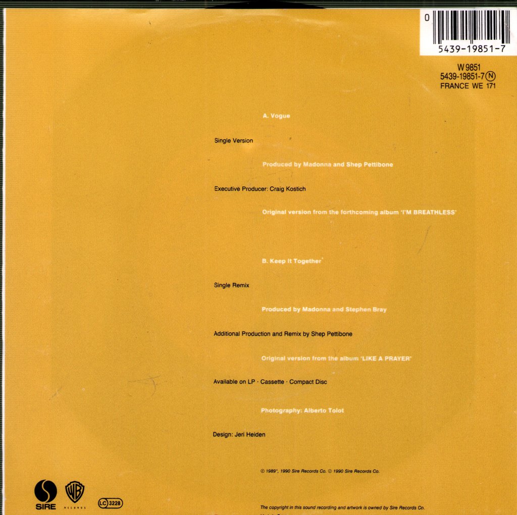 Madonna - Vogue - 7 Inch
