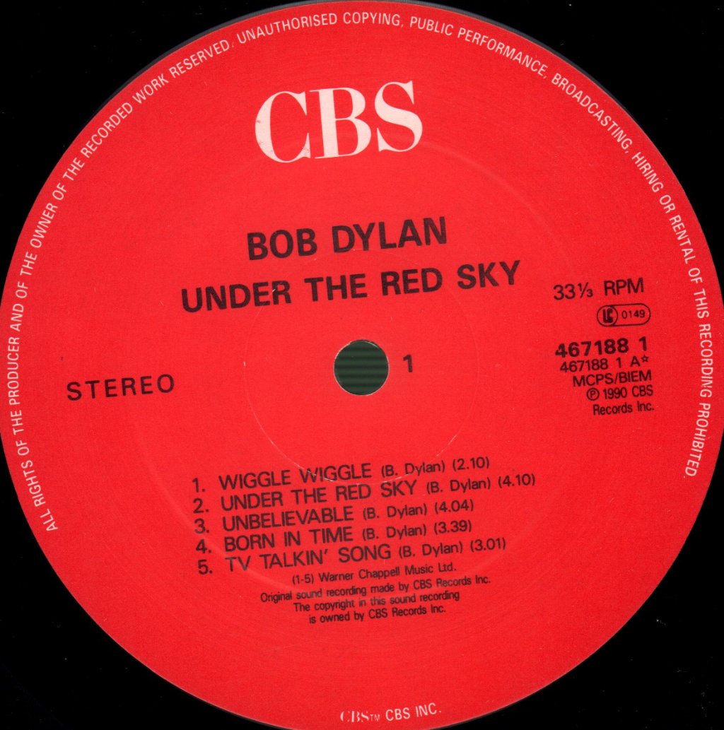 Bob Dylan - Under The Red Sky - Lp