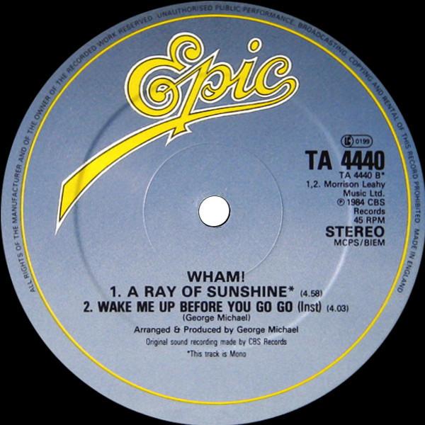 Wham! - Wake Me Up Before You Go-go - 12 Inch