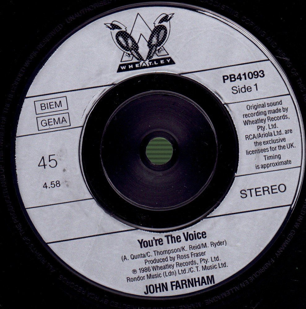 John Farnham - You're The Voice - 7 Inch