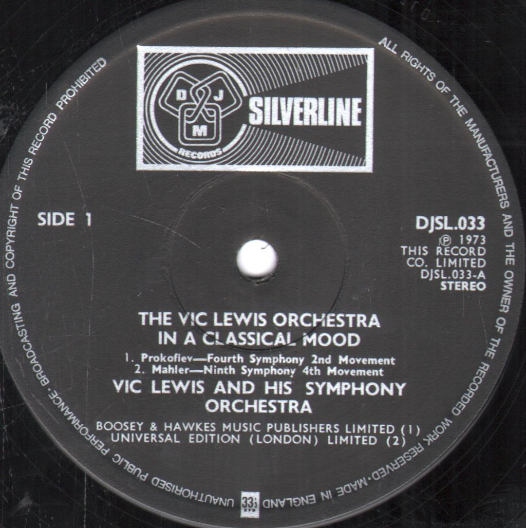 Vic Lewis And His Orchestra - Vic Lewis Orchestra In A Classical Mood - Lp