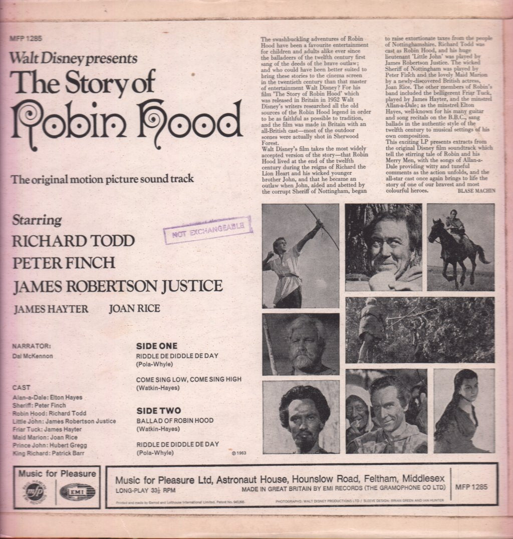 Story Of Robin Hood - Original Motion Picture Soundtrack - Lp