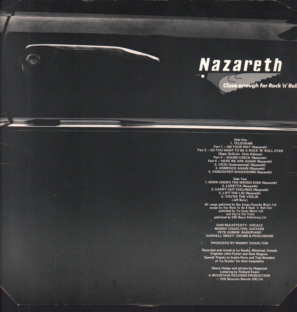 Nazareth - Close Enough For Rock N Roll - Lp