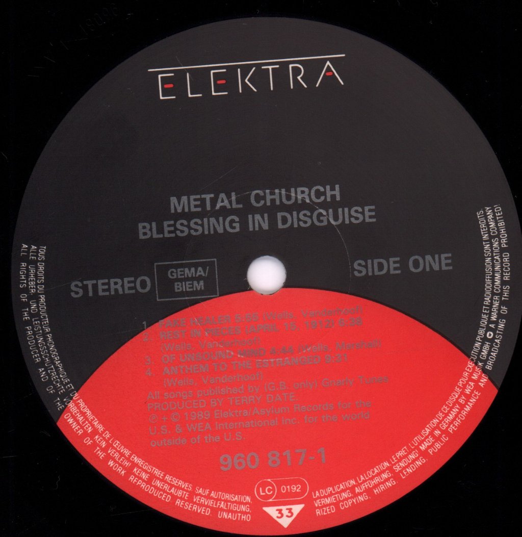 Metal Church - Blessing In Disguise - Lp