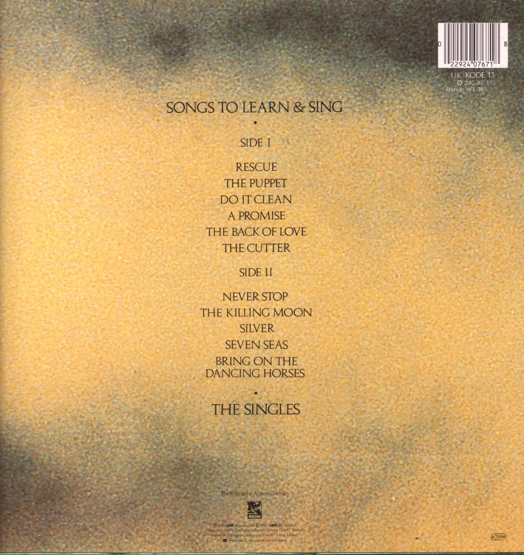 Echo & The Bunnymen - Songs To Learn & Sing - Lp
