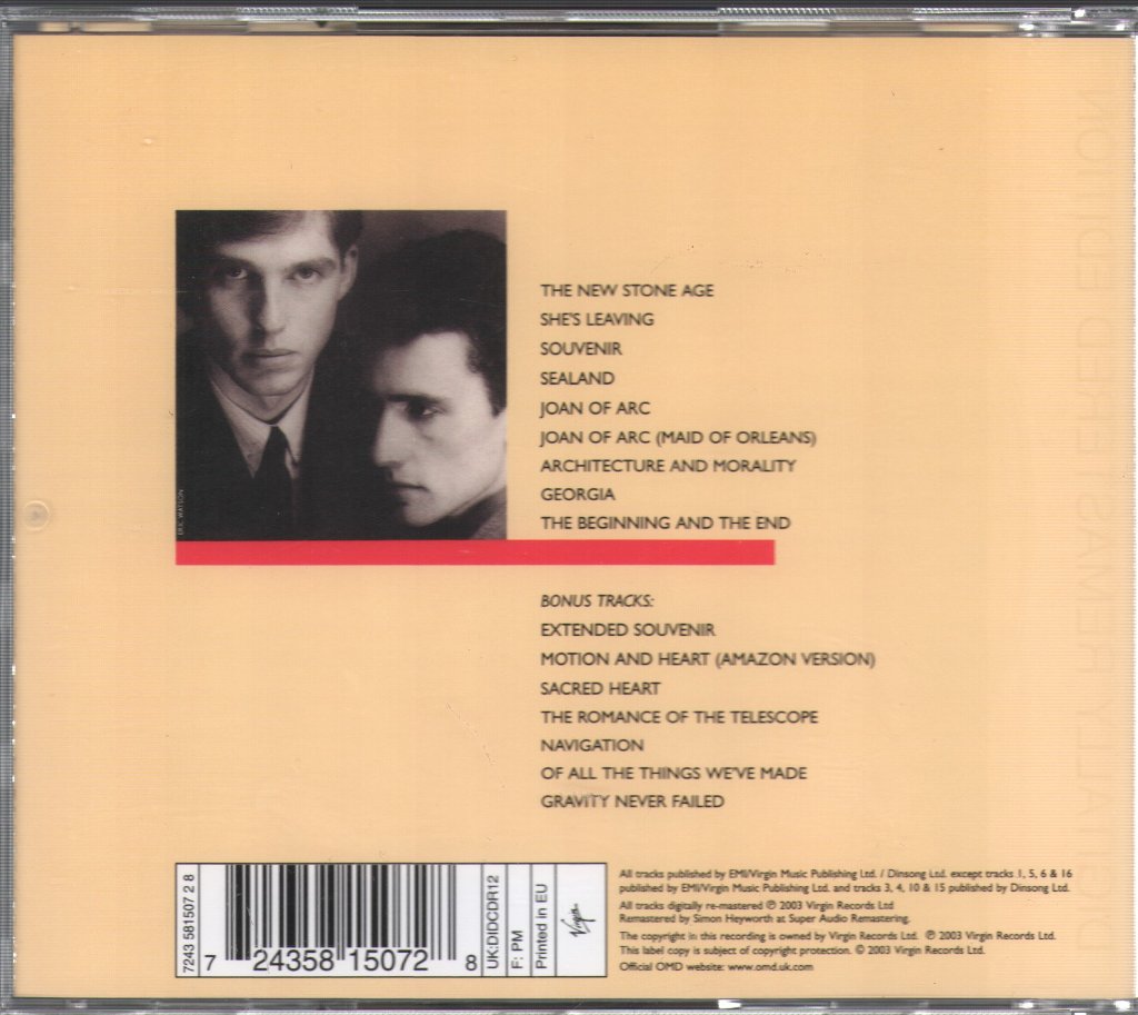 Orchestral Manoeuvres In The Dark - Architecture & Morality - Cd