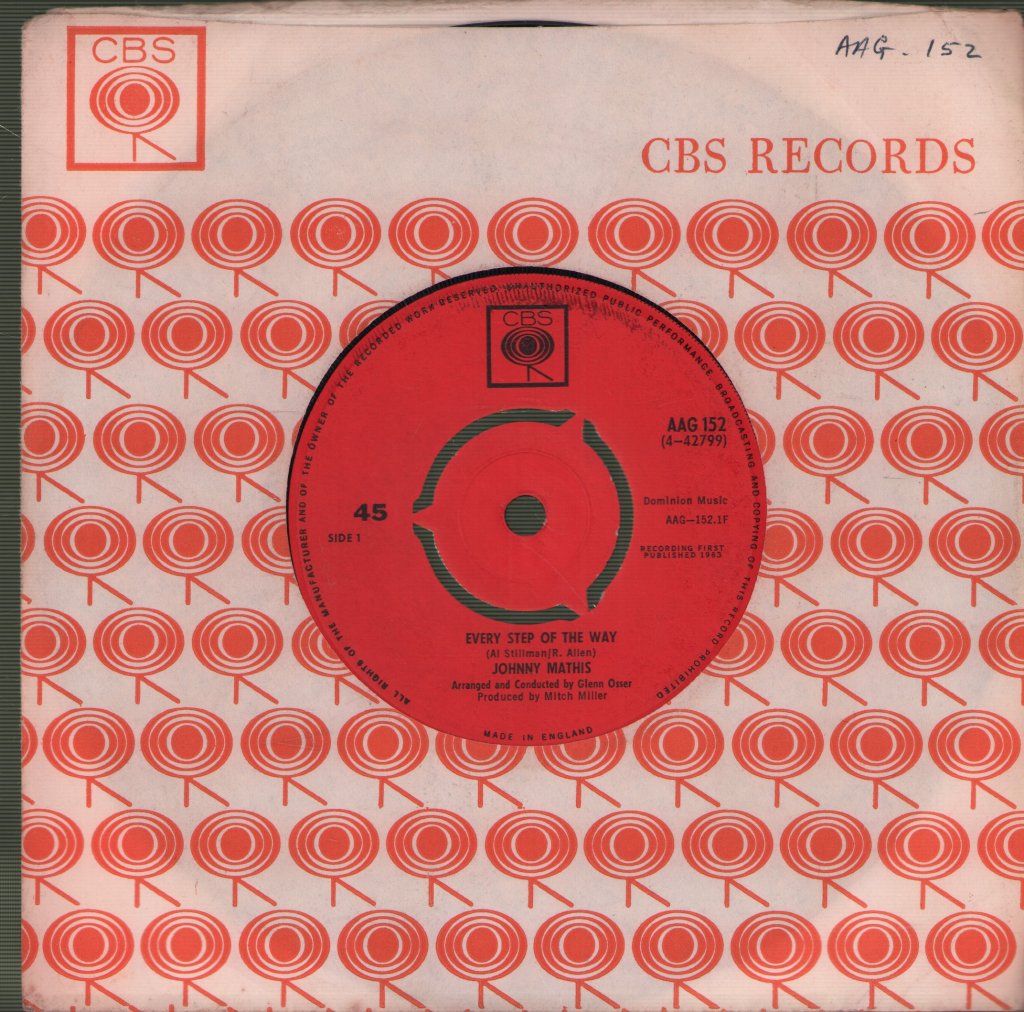 Johnny Mathis - Every Step Of The Way - 7 Inch