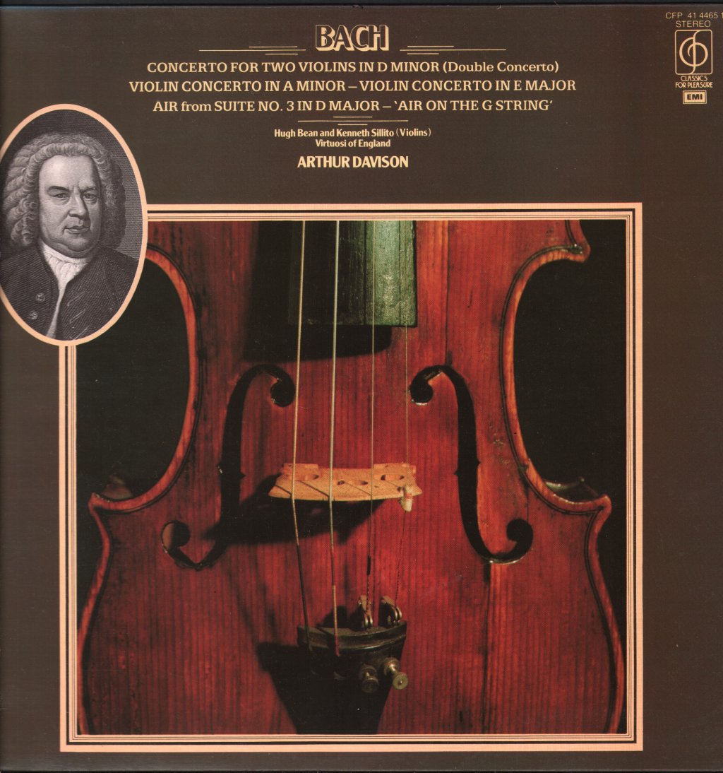 Hugh Bean / Kenneth Sillito / Virtuosi Of England - Bach - Concerto For Two Violins In D Minor - Lp