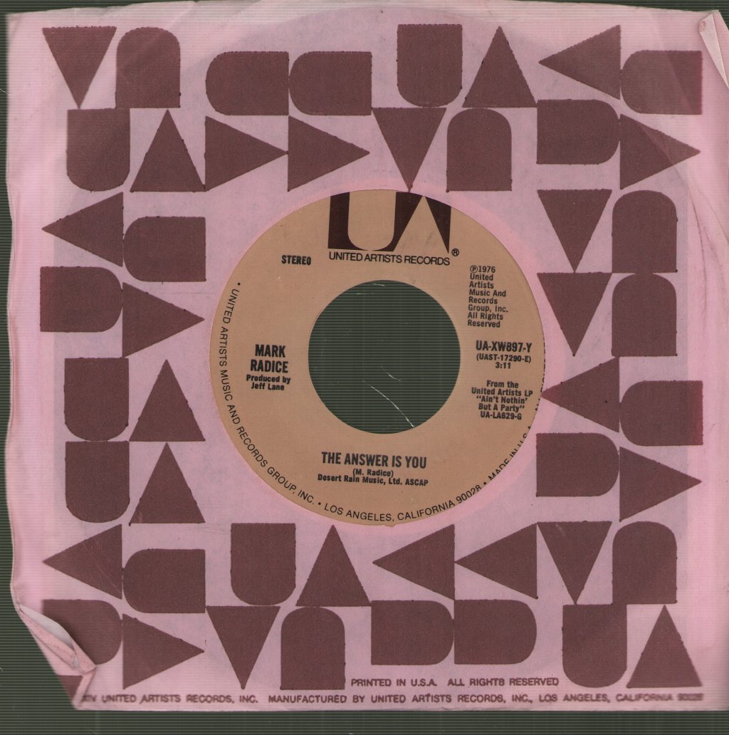 Mark Radice - Answer Is You - 7 Inch