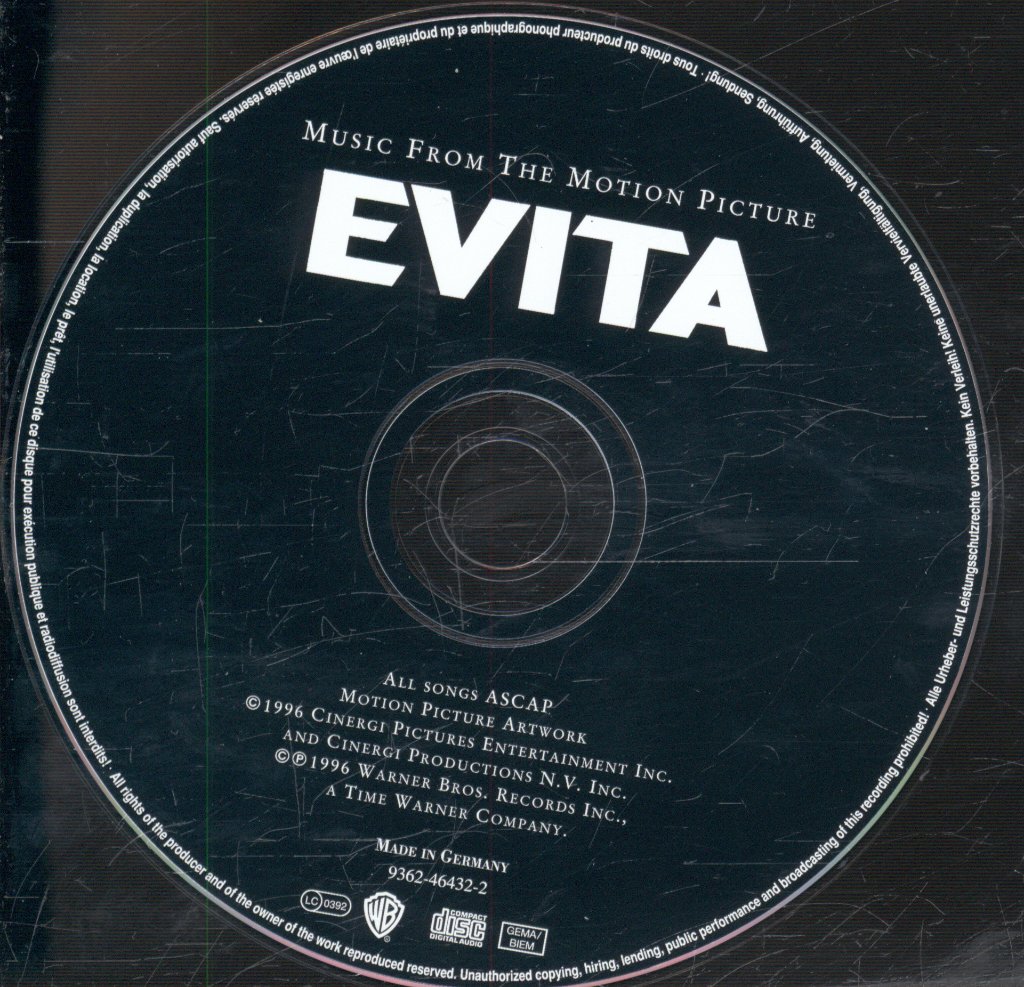 Andrew Lloyd Webber And Tim Rice - Music From The Motion Picture Evita - Cd