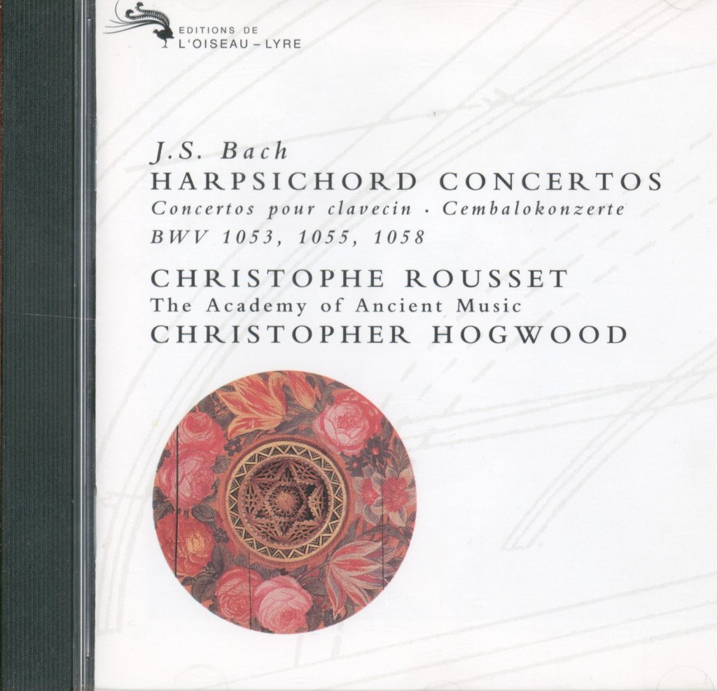 Christophe Rousset, The Academy Of Ancient Music, Christopher Hogwood - Bach - Harpsichord Concertos BWV 1053, 1055, 1058 - Cd