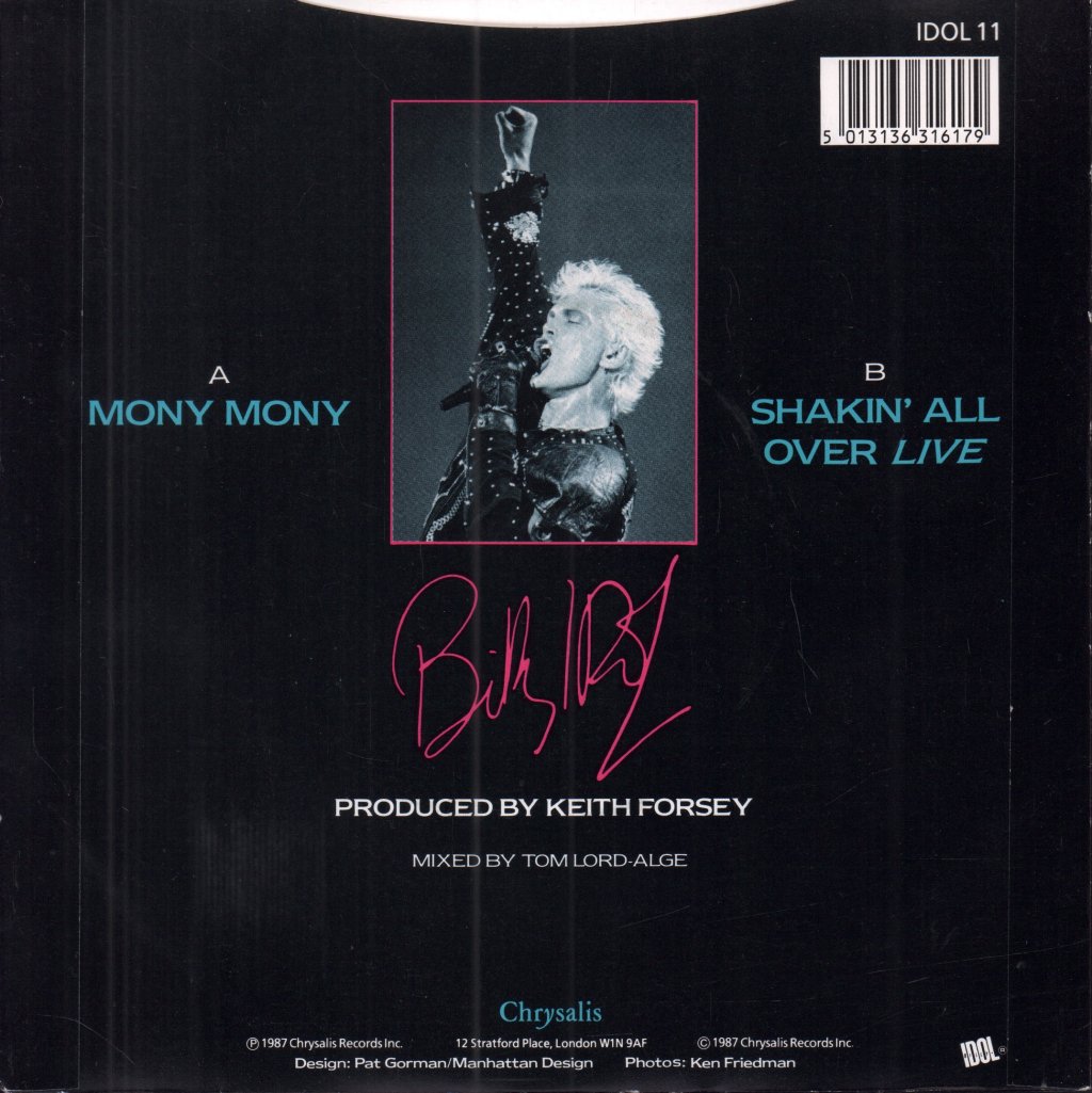 Billy Idol - Mony Mony - 7 Inch