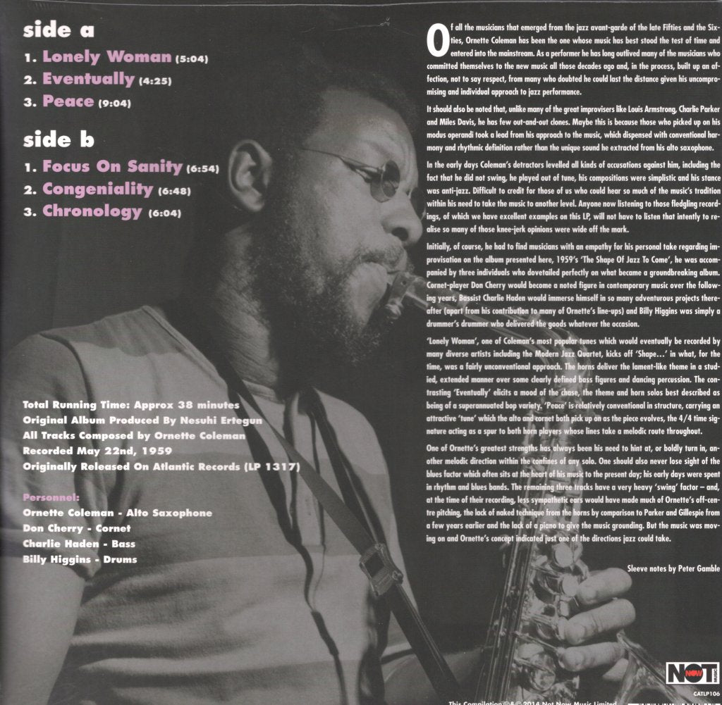 Ornette Coleman - Shape Of Jazz To Come - Lp