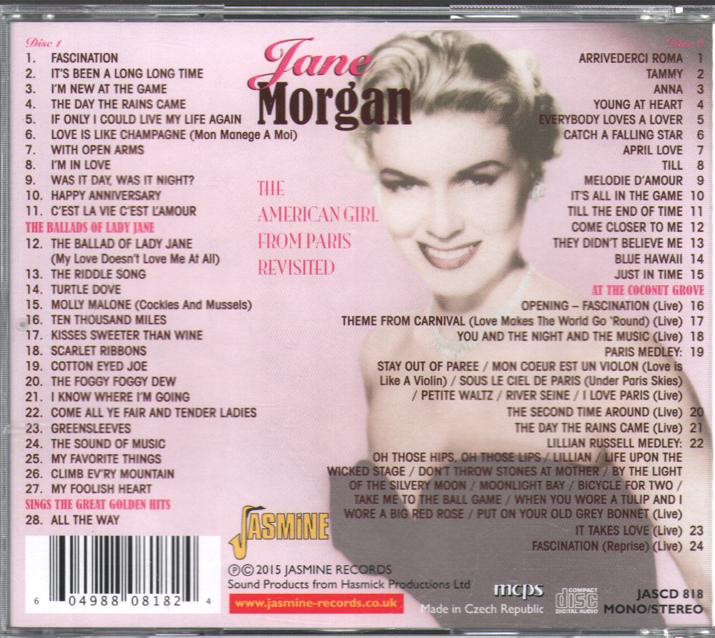 Jane Morgan - American Girl From Paris Revisited - Double Cd