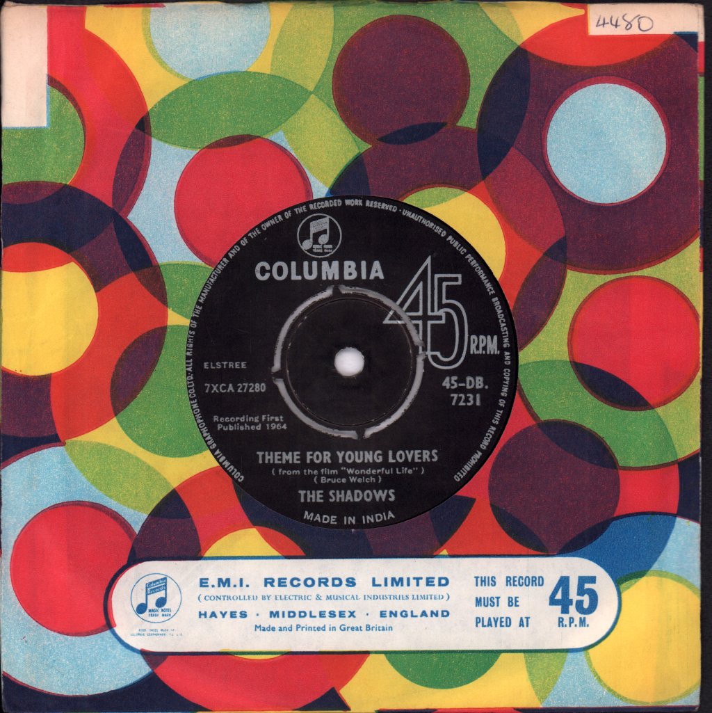 Shadows - Theme For Young Lovers - 7 Inch