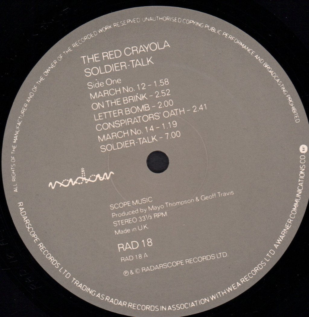 Red Krayola - Soldier-Talk - Lp