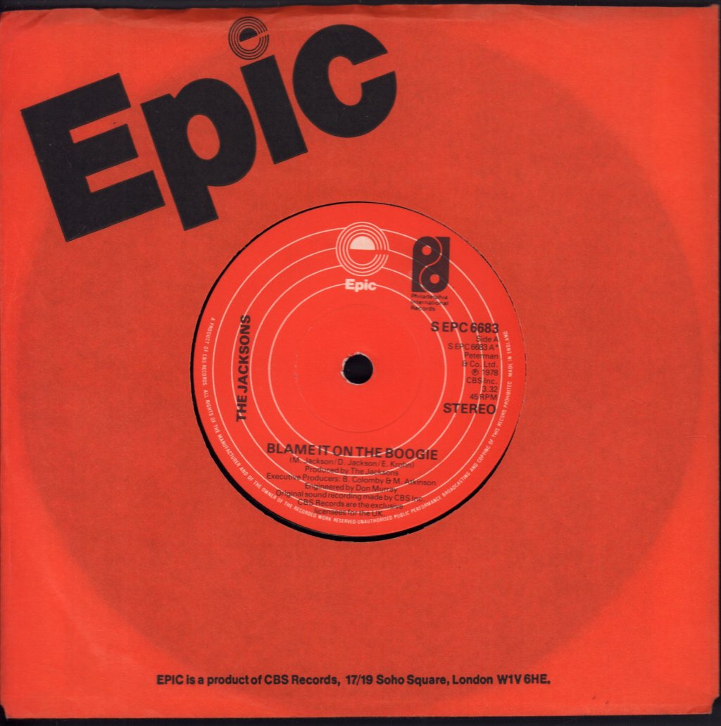 Jacksons (Us Group) - Blame It On The Boogie - 7 Inch
