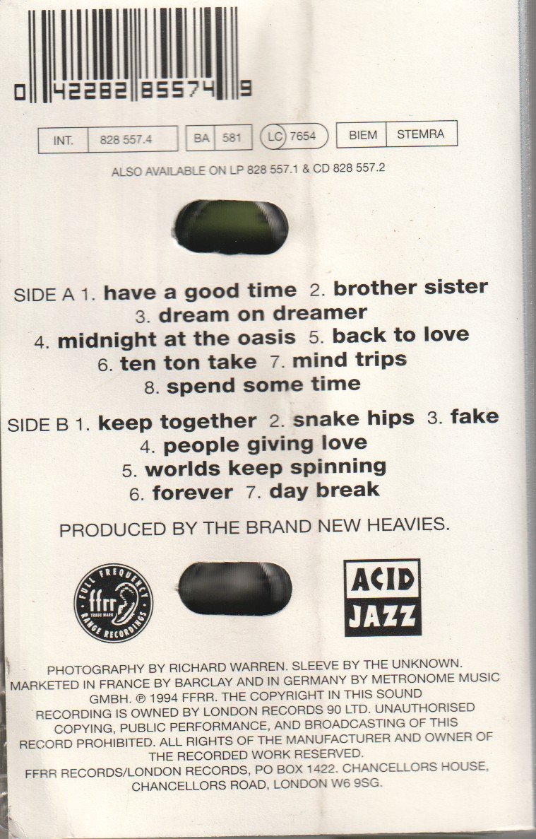 Brand New Heavies - Brother Sister - Cassette