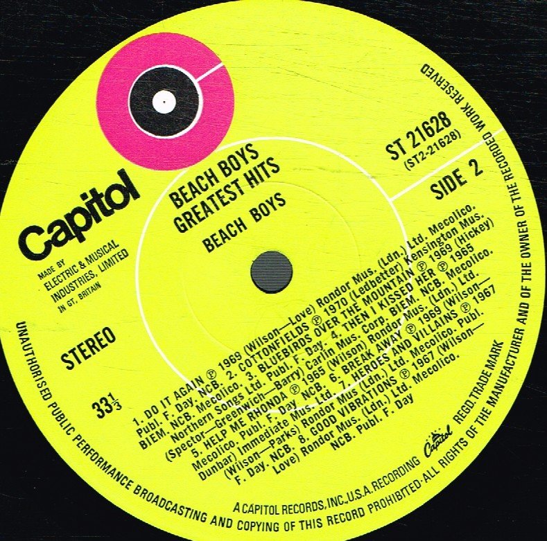 Beach Boys - Greatest Hits - Lp