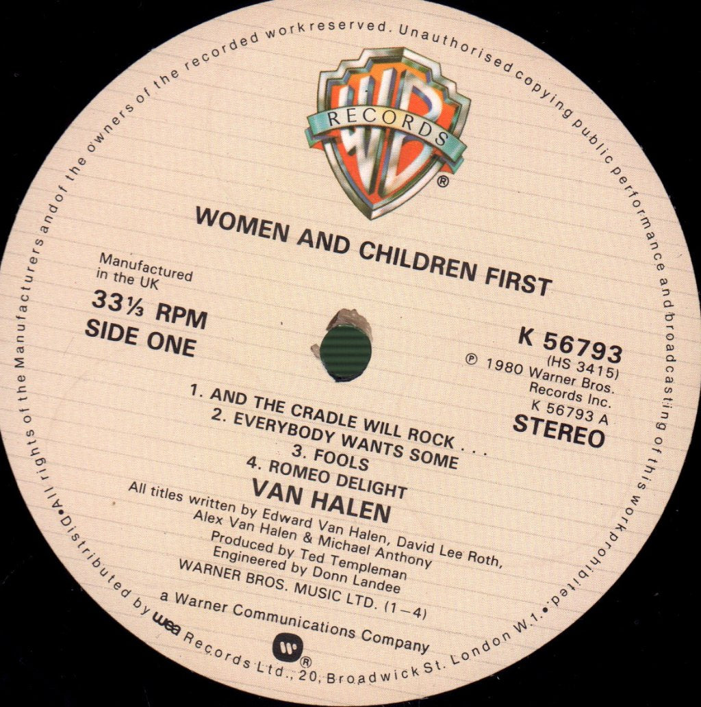 Van Halen - Women And Children First - Lp