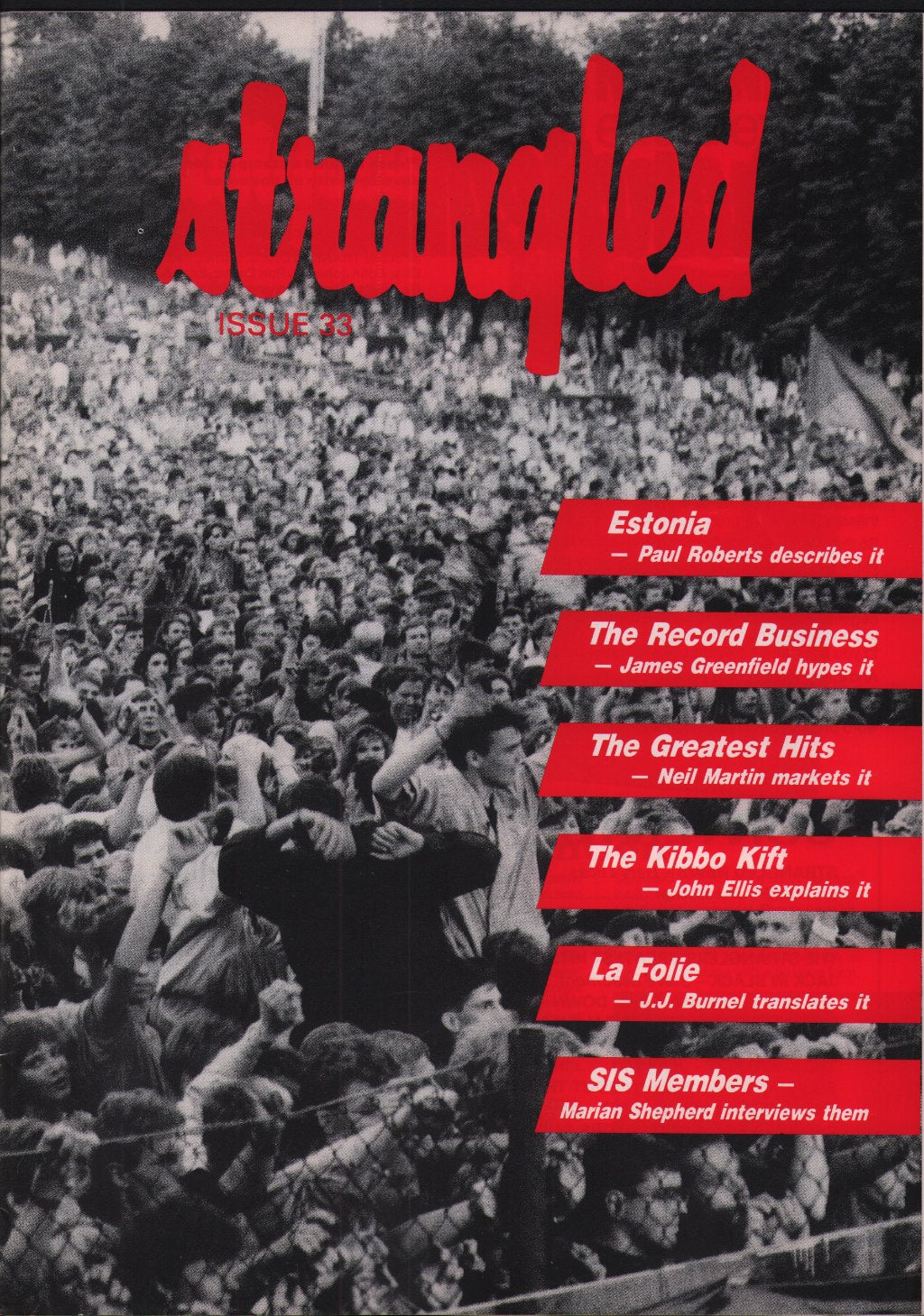 Stranglers - Strangled Volume 3 Number 33 - Fanzine