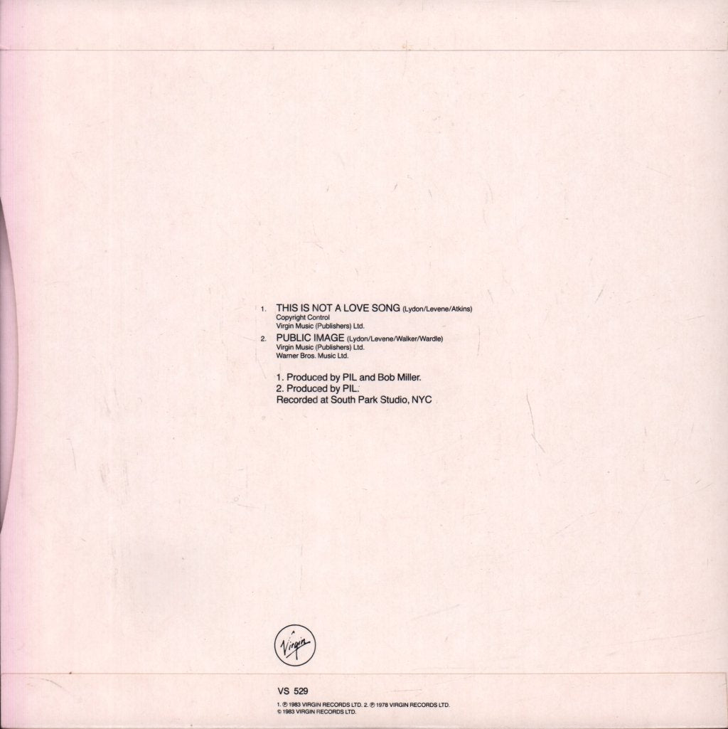 Public Image Ltd - This Is Not A Love Song - 7 Inch