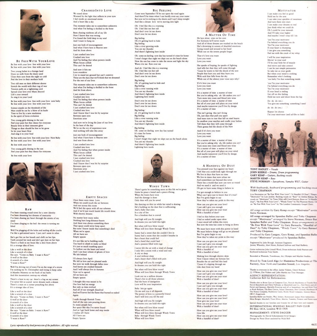 Spandau Ballet - Heart Like A Sky - Lp