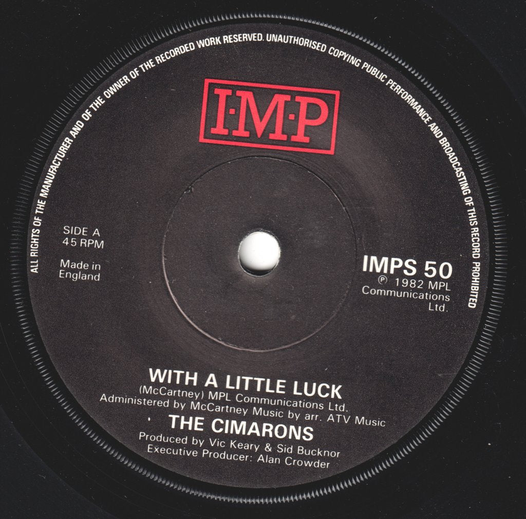Cimarons - With A Little Luck - 7 Inch