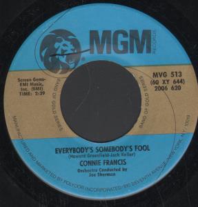Connie Francis - Everybody's Somebody's Fool - 7 Inch