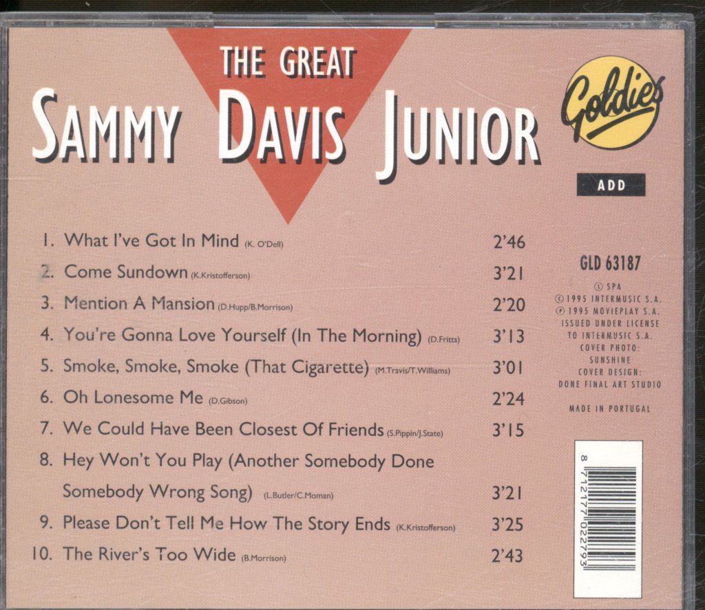 Sammy Davis Jr - Great Sammy Davis Junior - Cd