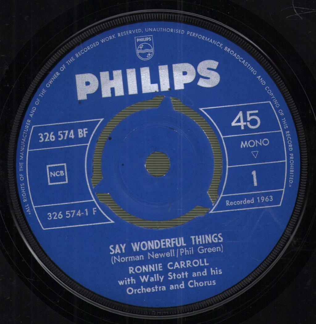 Ronnie Carroll - Say Wonderful Things To Me - 7 Inch