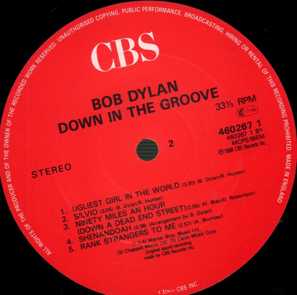 Bob Dylan - Down In The Groove - Lp