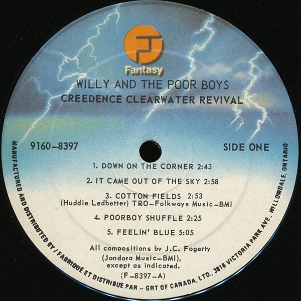 Creedence Clearwater Revival - Willy And The Poor Boys - Lp