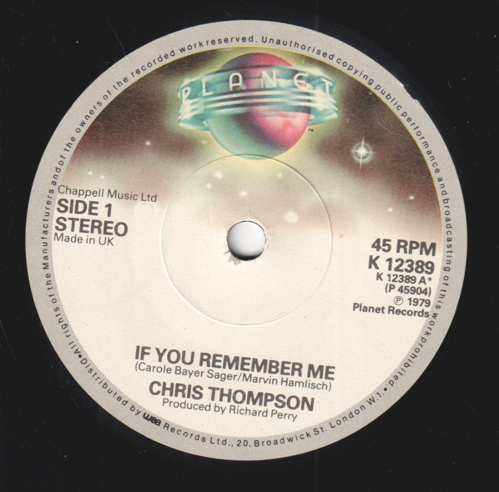 Chris Thompson - If You Remember Me - 7 Inch