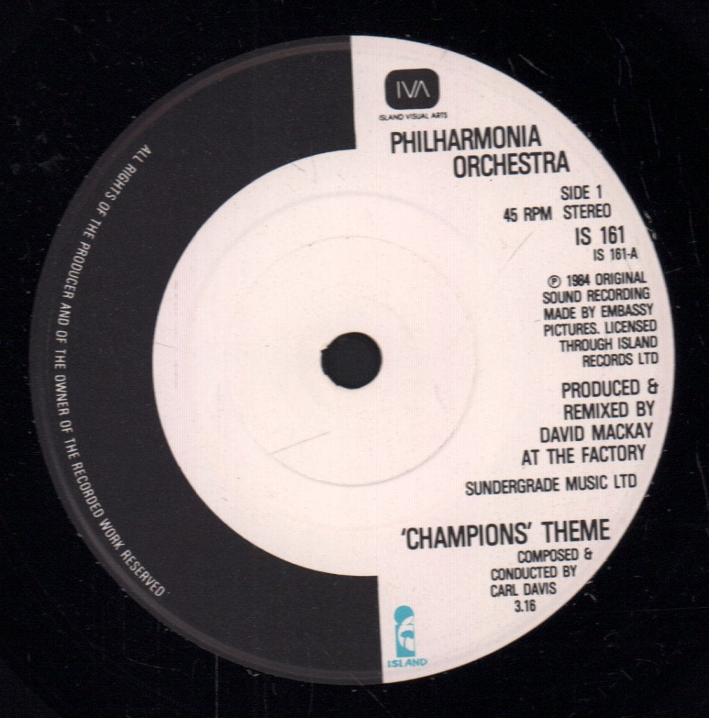 Carl Davis conducts The Philharmonia Orchestra - Champions Theme - 7 Inch