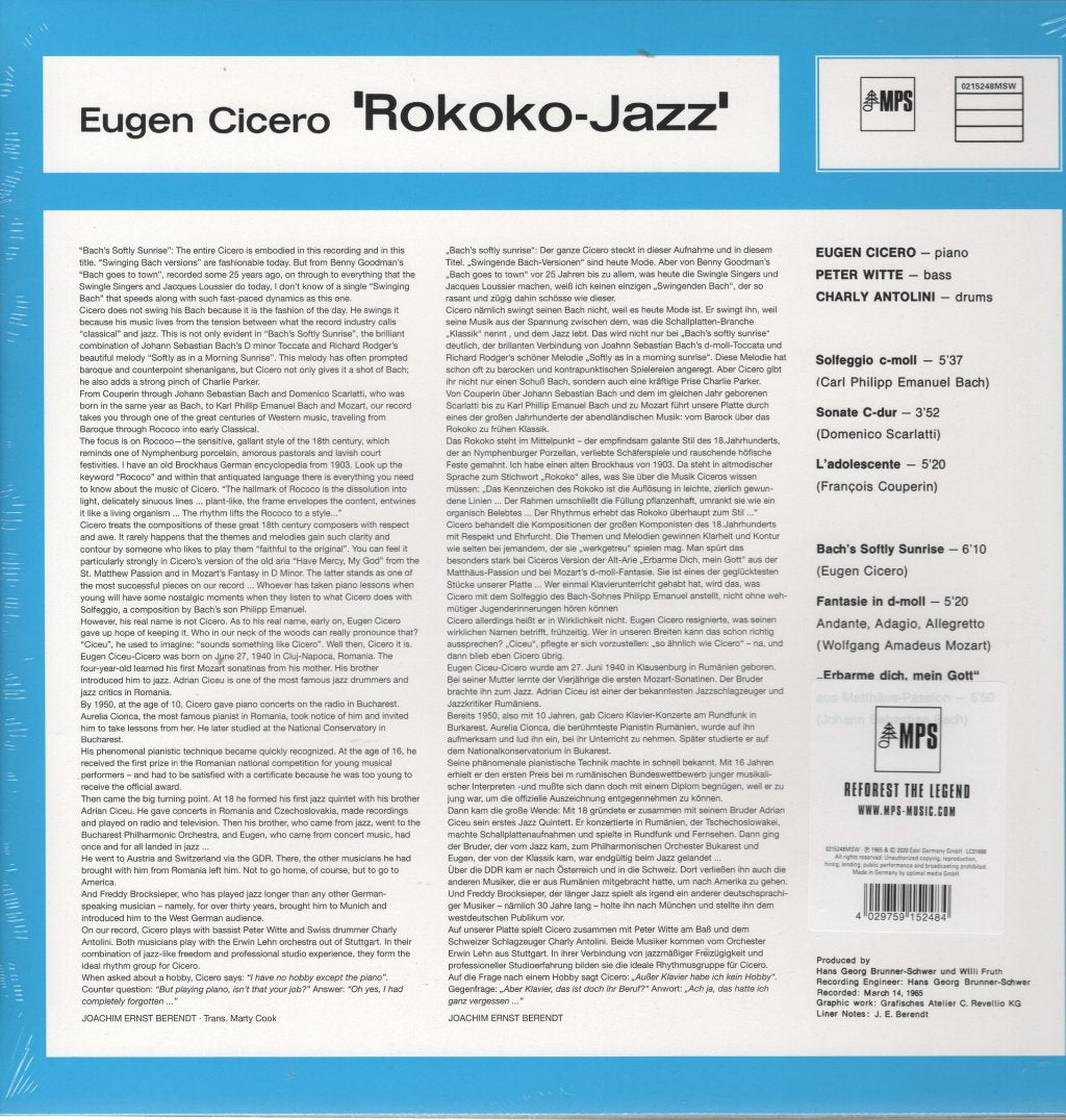 Eugen Cicero - Rokoko-Jazz - Lp