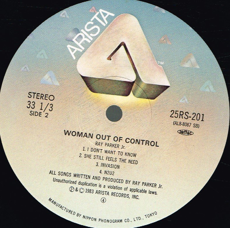 Ray Parker Junior - Woman Out Of Control - Lp