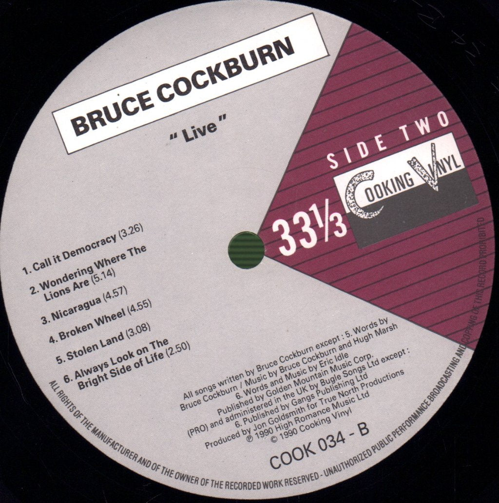 Bruce Cockburn - Live - Lp